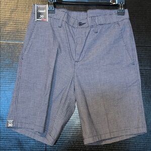 Roundtree & Yorke Men's Blue Checkered Flat Front Shorts